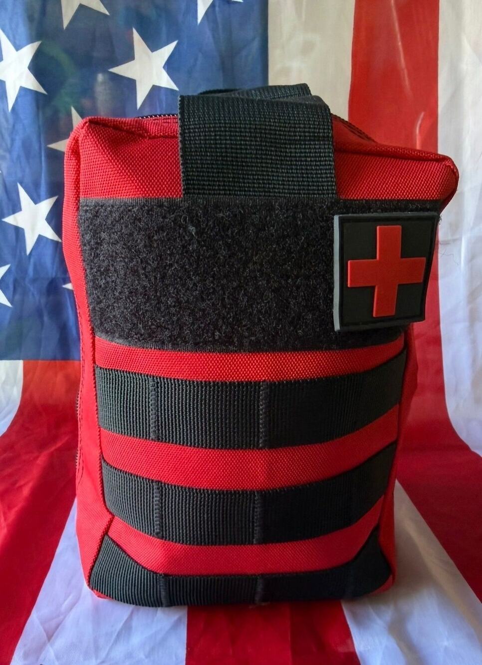 IFAK first aid medical tactical pouch 3 way foldable with Velcro quick release
